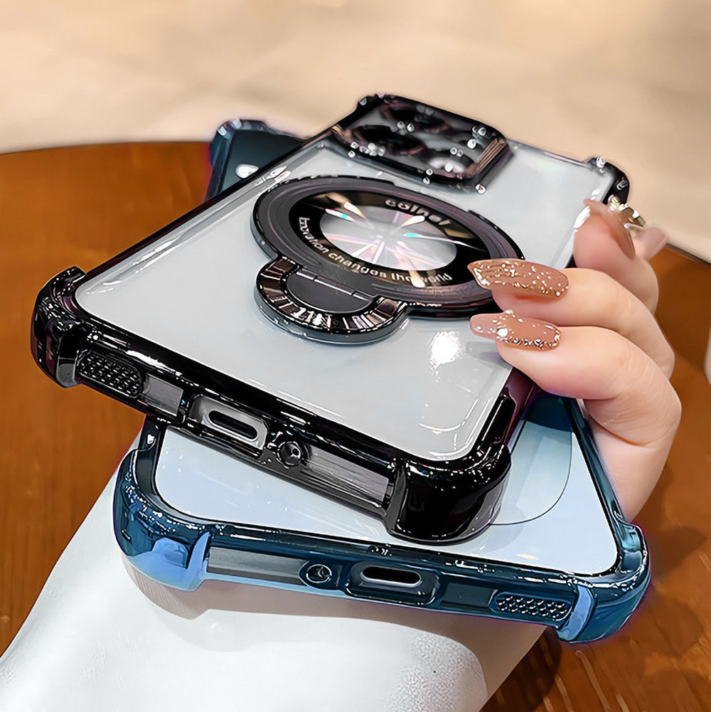 Stylish Oppo Reno14 5G shockproof cover with ring grip

