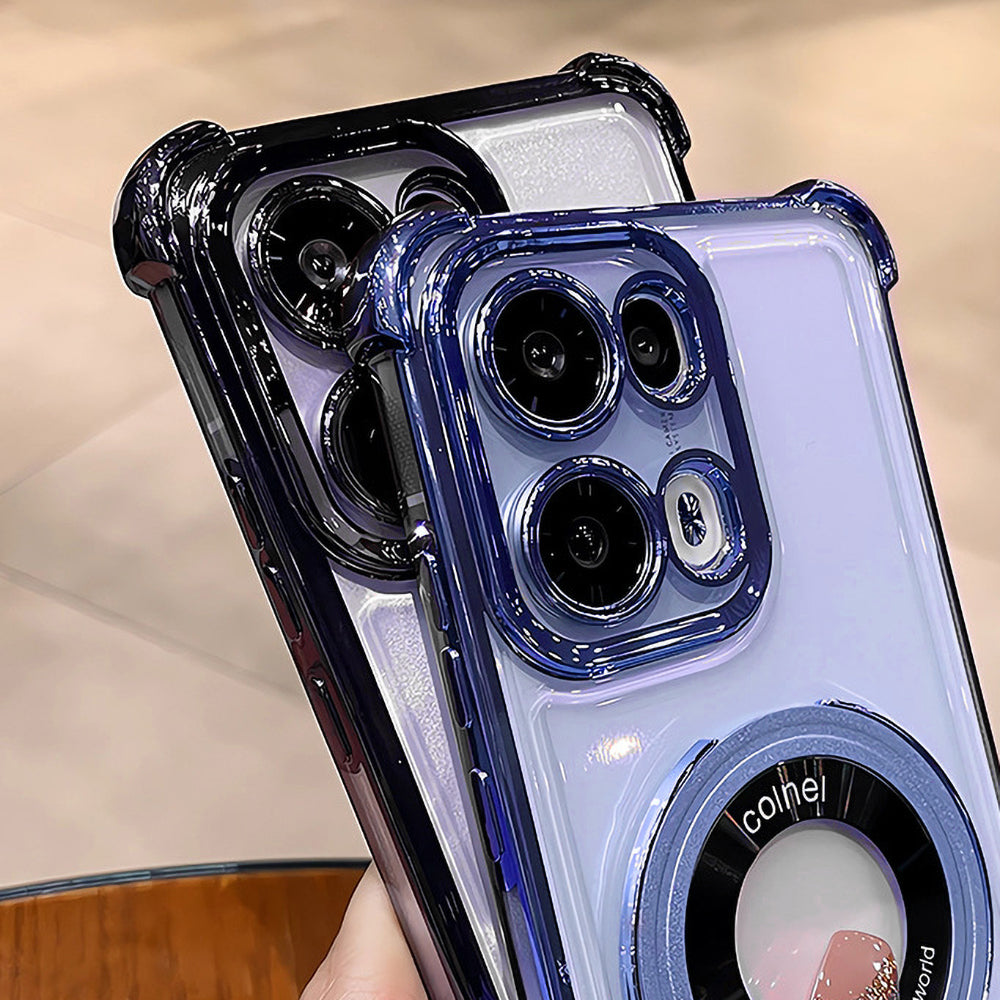 Airbag bumper design case for Oppo Reno14 5G with ring holder

