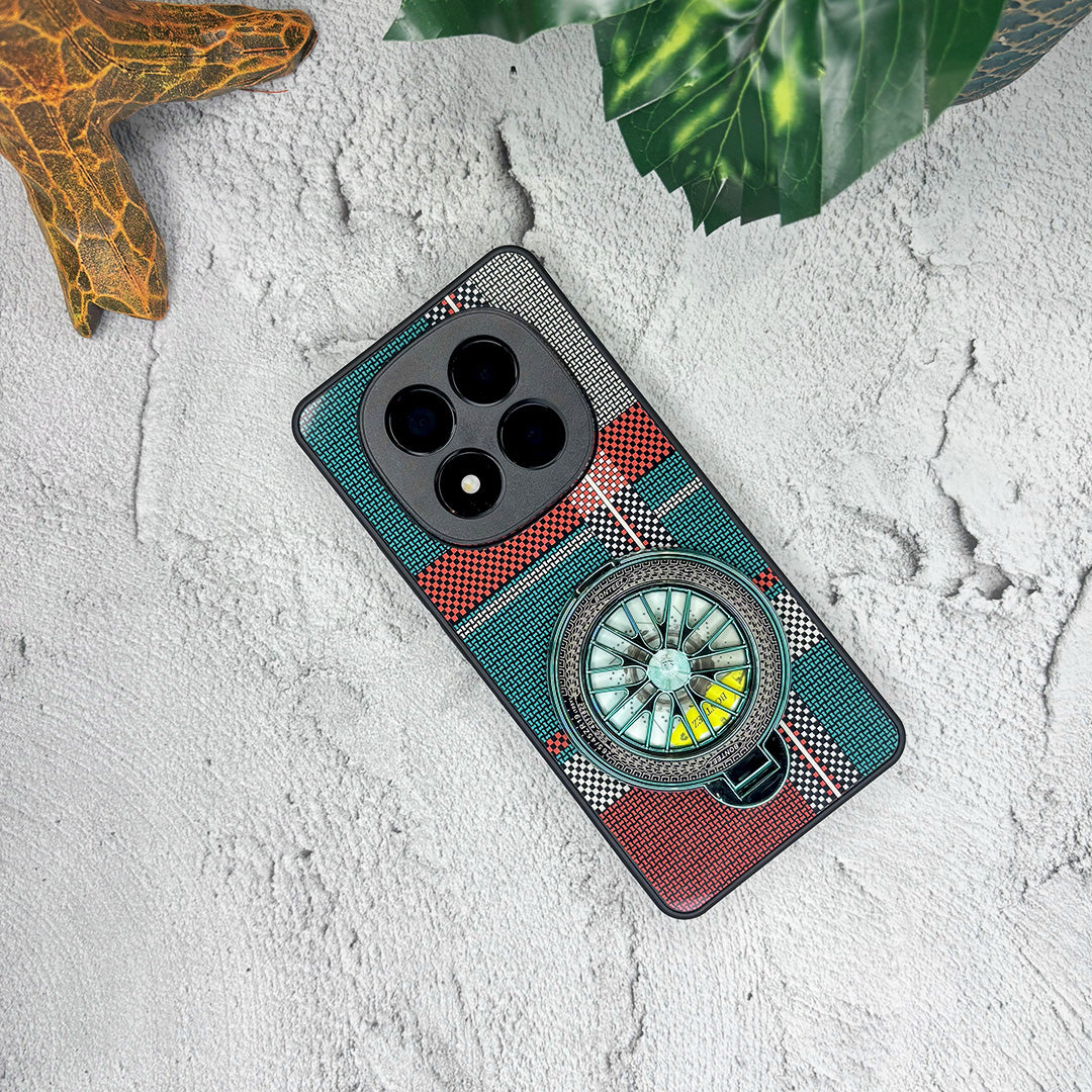 Redmi Note 14 Pro+ 5G Premium Stress Buster Wheel Grid Pattern Back Case