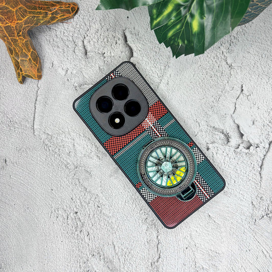Redmi Note 14 Pro+ 5G Premium Stress Buster Wheel Grid Pattern Back Case