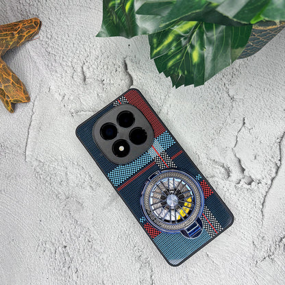 Redmi Note 14 Pro+ 5G Premium Stress Buster Wheel Grid Pattern Back Case