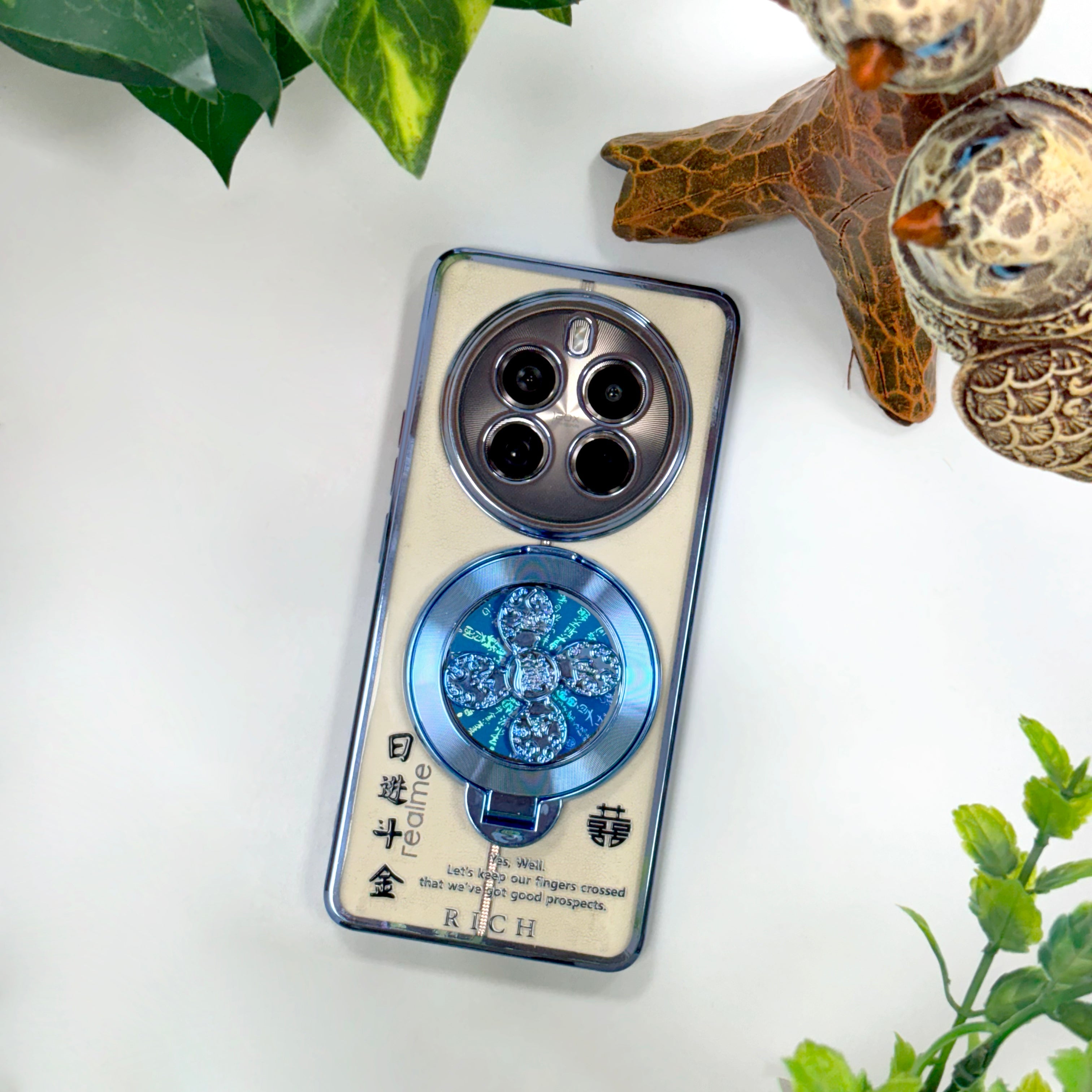 Realme 12 Pro+ 5G Reflective Fidget Rotating Case – QWERTY CASES