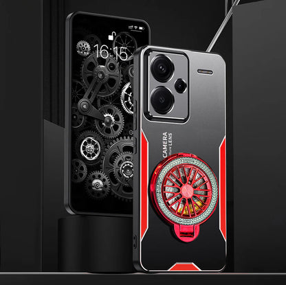Redmi Note 13 Pro+ 5G Stress Buster Wheel Aluminium Metal Scratch Resistant Back Case