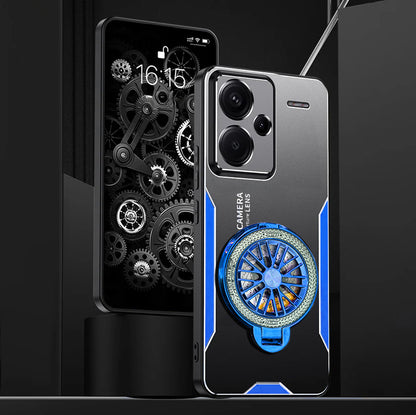 Redmi Note 13 Pro+ 5G Stress Buster Wheel Aluminium Metal Scratch Resistant Back Case