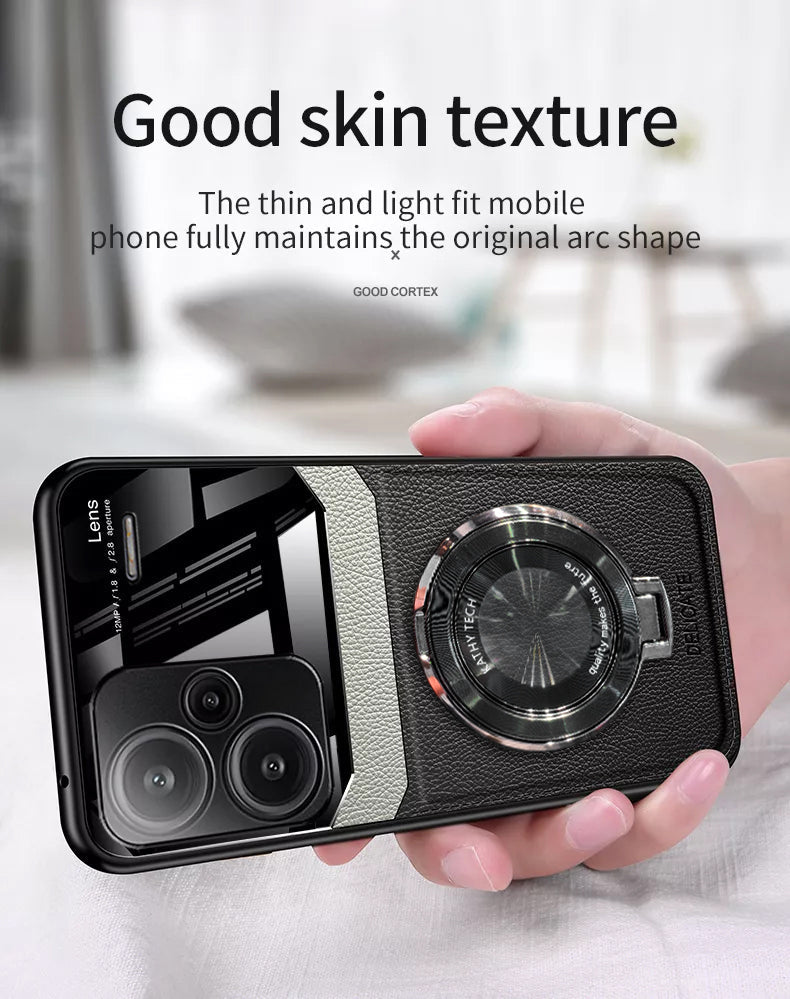 Redmi Note 13 Pro+ black leather case 