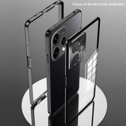 Oppo Reno 15 5G Aluminium Metal Bumper Shield Transparent Back Case