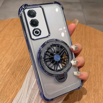 Oppo A3 Pro 5G Premium Stress Buster Wheel Rotating Shockproof Airbags Case