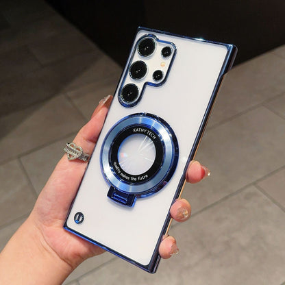 Samsung Galaxy S24 Ultra Blue framelesss Magnifier Case
