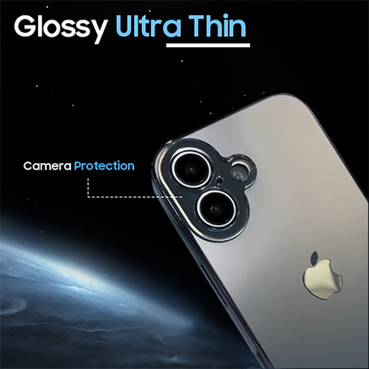 Glossy Ultra Thin Electroplated Camera Lens Protection iPhone Case