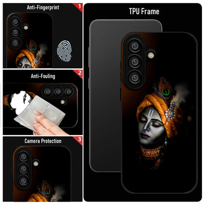 Samsung Galaxy A36 5G Premium Acrylic Shockproof Glass Back Case (Turban Krishna)