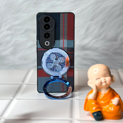 Vivo V40 Pro 5G Luxury Grid Pattern Fidget Rotating Case