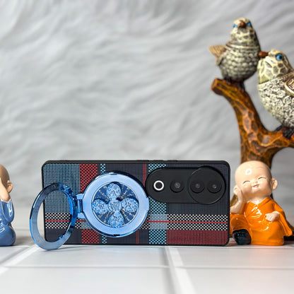 Vivo V40 Pro 5G Luxury Grid Pattern Fidget Rotating Case