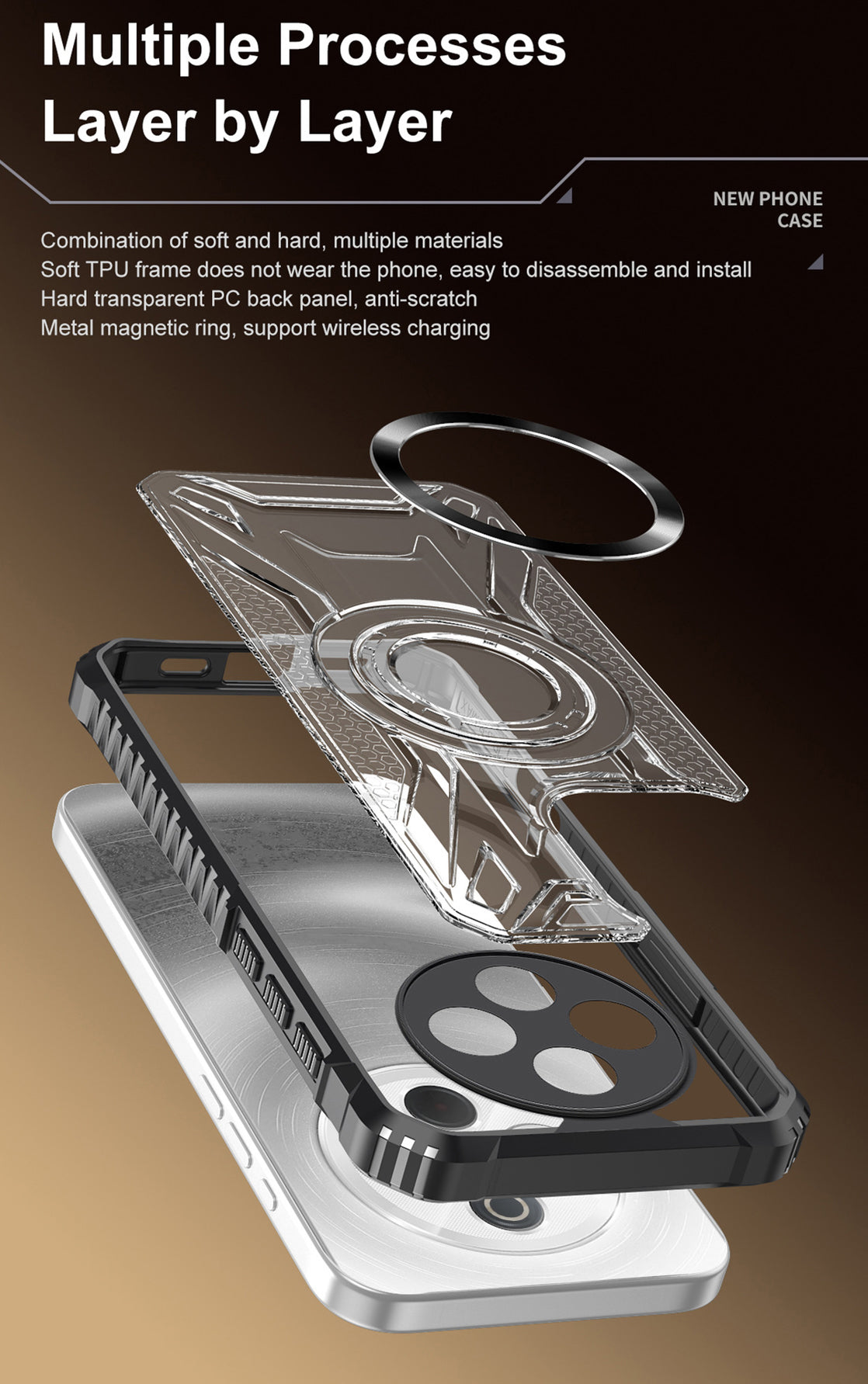 Vivo T4 5G Magsafe Shockproof Armour Case