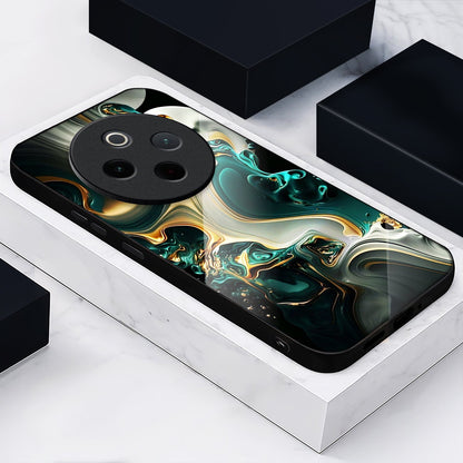 Vivo T4 5G Premium Acrylic Shockproof Glass Back Case (Ocean Ember)