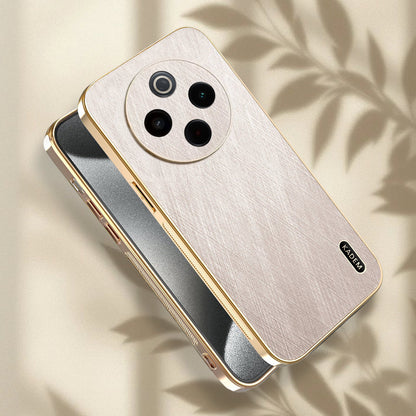 Vivo T4 5G Premium Electroplated Frame Gold Thread Pattern Soft Case