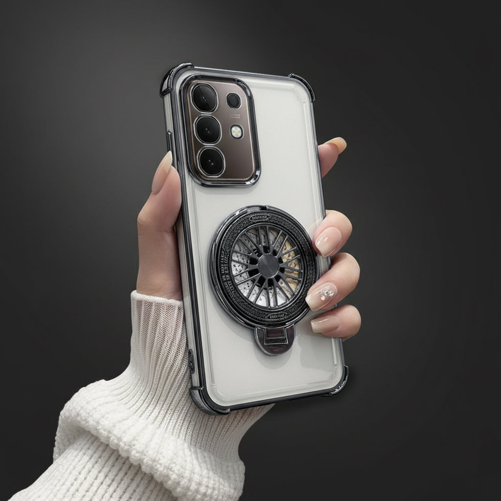 Vivo T4x 5G Premium Stress Buster Wheel Rotating Shockproof Airbags Case