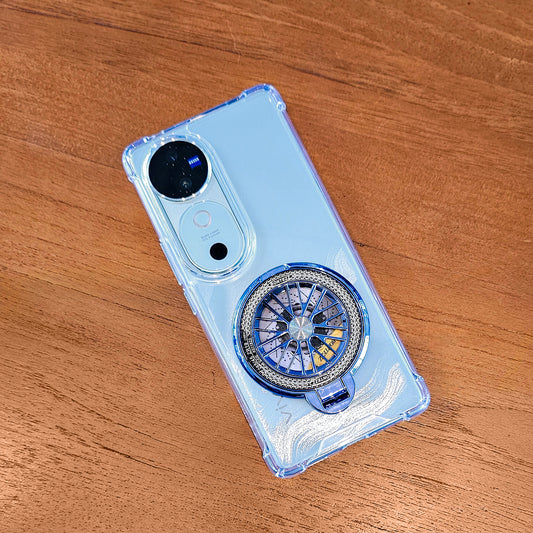 Vivo V40 Pro 5G 100% Original Transparent Four Corner Stress Buster Wheel Case