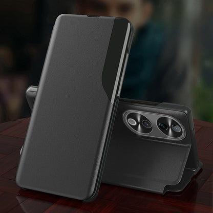 Vivo V40 5G Luxury Half Window Leather Flip Case