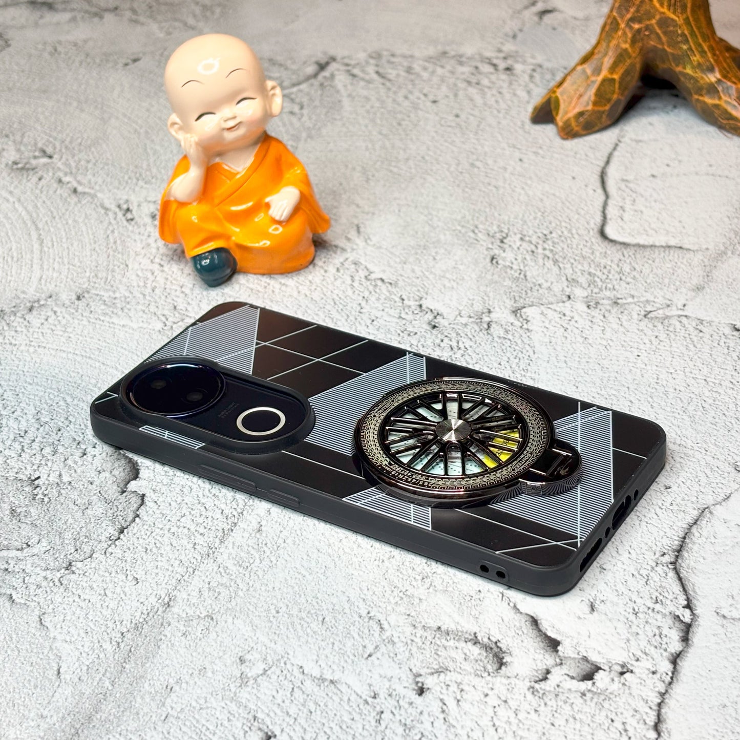 Vivo V50 5G Premium Stress Buster Wheel Triangle Pattern Back Case