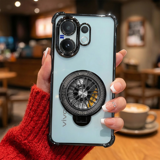 Vivo V60 5G Premium Stress Buster Wheel Rotating Shockproof Airbags Case