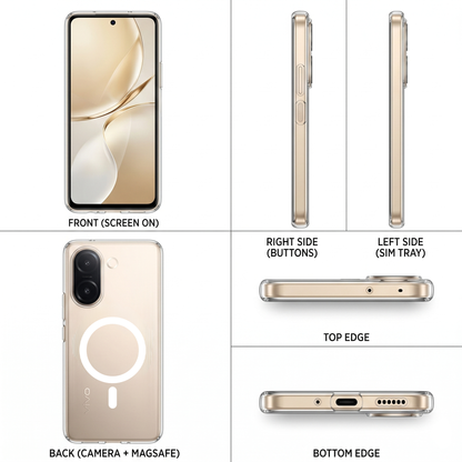 Vivo V60e 5G Clear Anti-Yellow MagSafe Protective Case