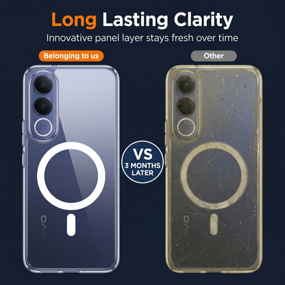 Vivo V70 FE 5G Clear Anti-Yellow MagSafe Protective Case