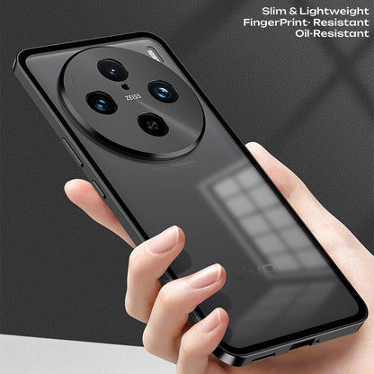 Vivo X200 5G Aluminium Metal Bumper Shield Transparent Back Case