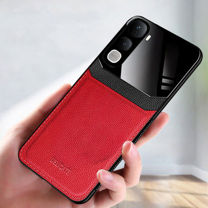 Vivo Y400 Pro 5G Premium Leather Lens Protective Case