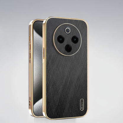 Vivo T4 5G Premium Electroplated Frame Gold Thread Pattern Soft Case