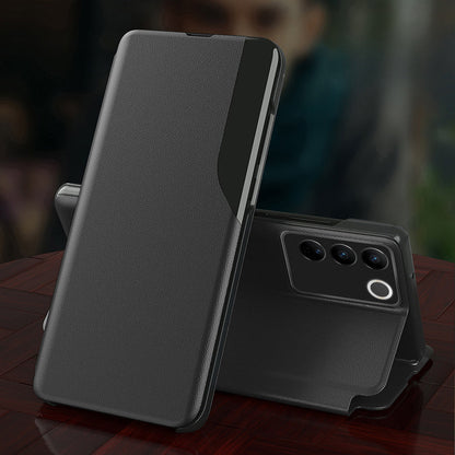 Vivo V27 / V27 Pro 5G Luxury Half Window Leather Flip Cover