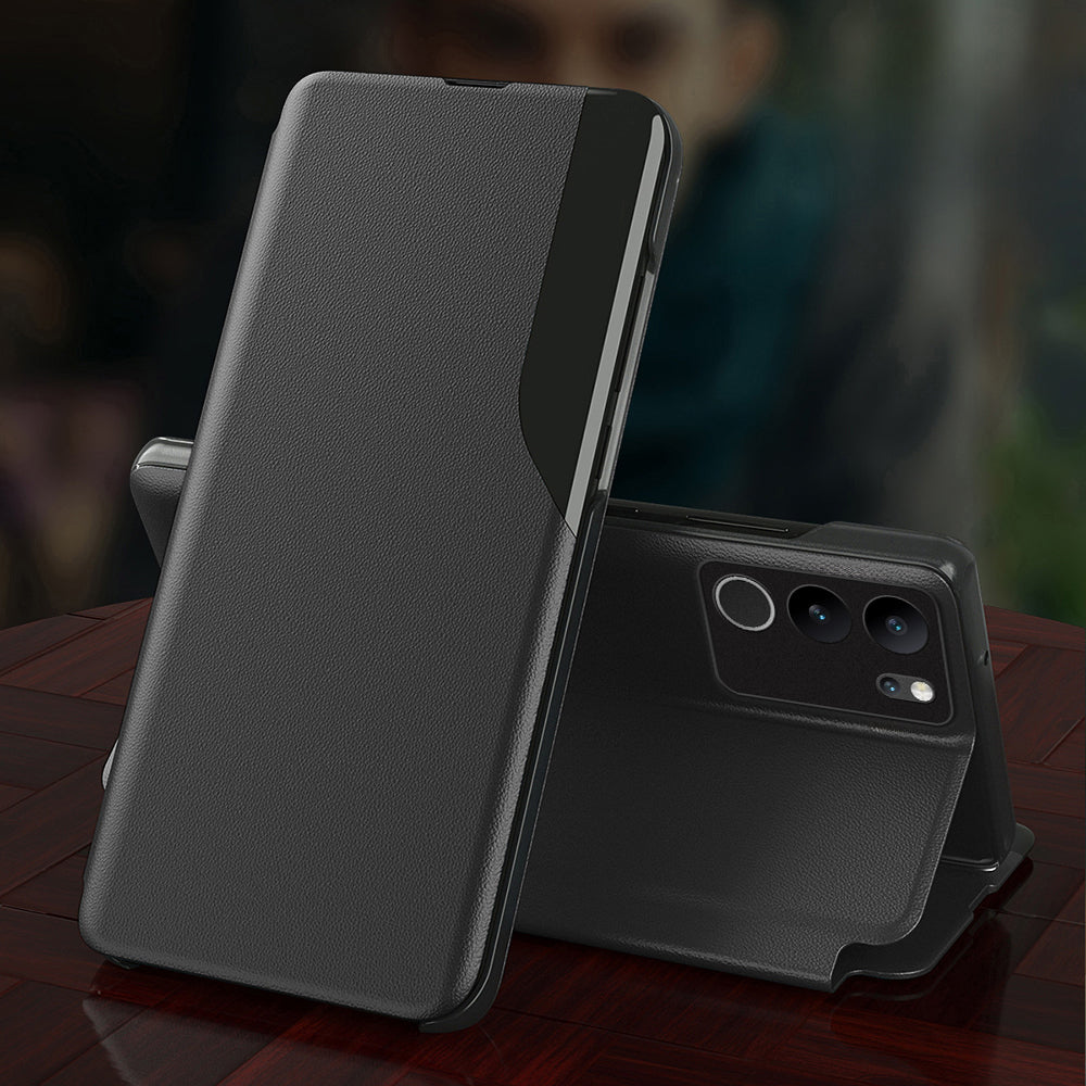 Vivo V29 5G Luxury Half Window Leather Flip Case