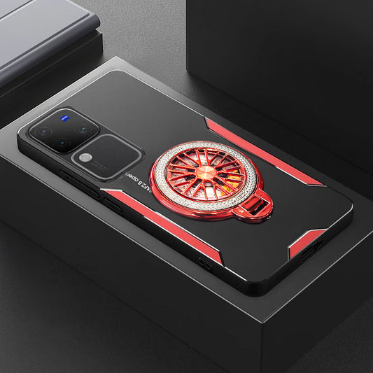 Vivo V30 Pro Red Metal Wheel Case
