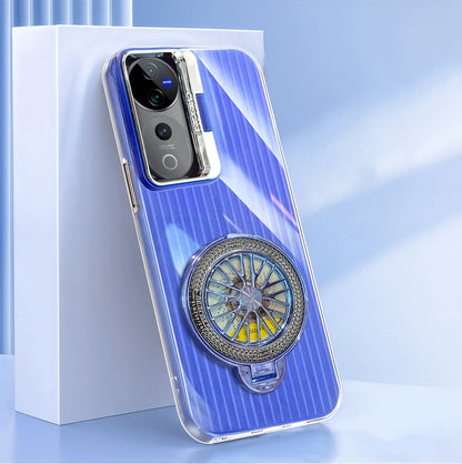 Vivo V40 Pro 5G Luxury Dual Layer Hybrid Camera Wheel Rotating Case