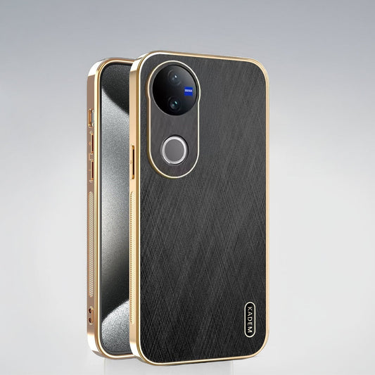Vivo V50 5G Premium Electroplated Frame Gold Thread Pattern Soft Case (Buy 1 Get 1 Surprise Cover)