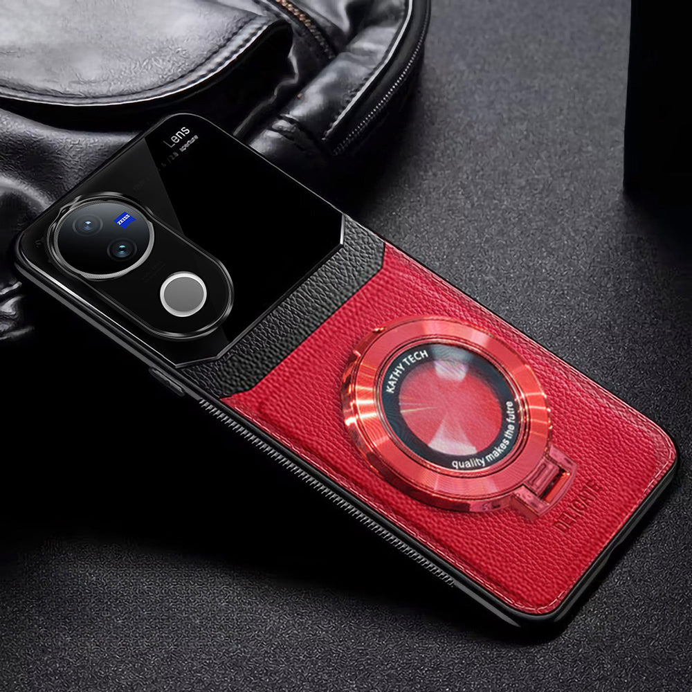Vivo V50 5G Magnifier Leather Lens Back Case