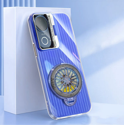 Vivo V50 5G Luxury Dual Layer Hybrid Camera Wheel Rotating Case