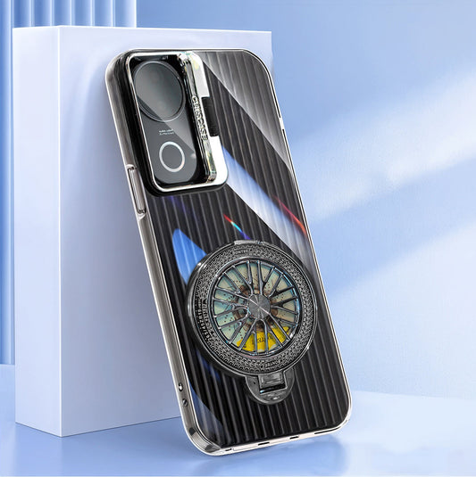Vivo V50 5G Luxury Dual Layer Hybrid Camera Wheel Rotating Case