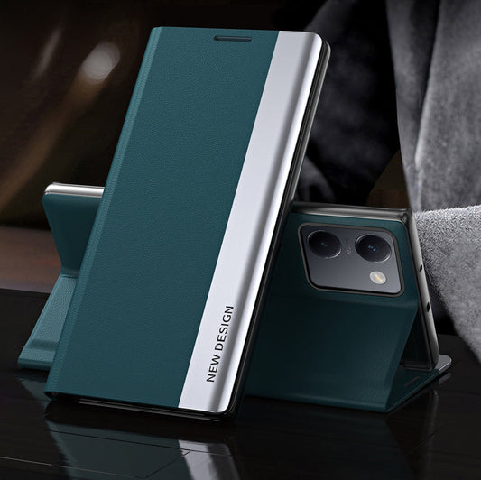 A green and black Vivo Y200 Pro 5G flip leather case