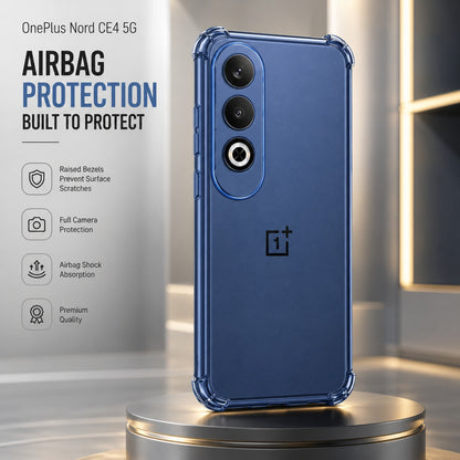 OnePlus Nord CE4 5G Transparent Shockproof Case With Airbag Corners