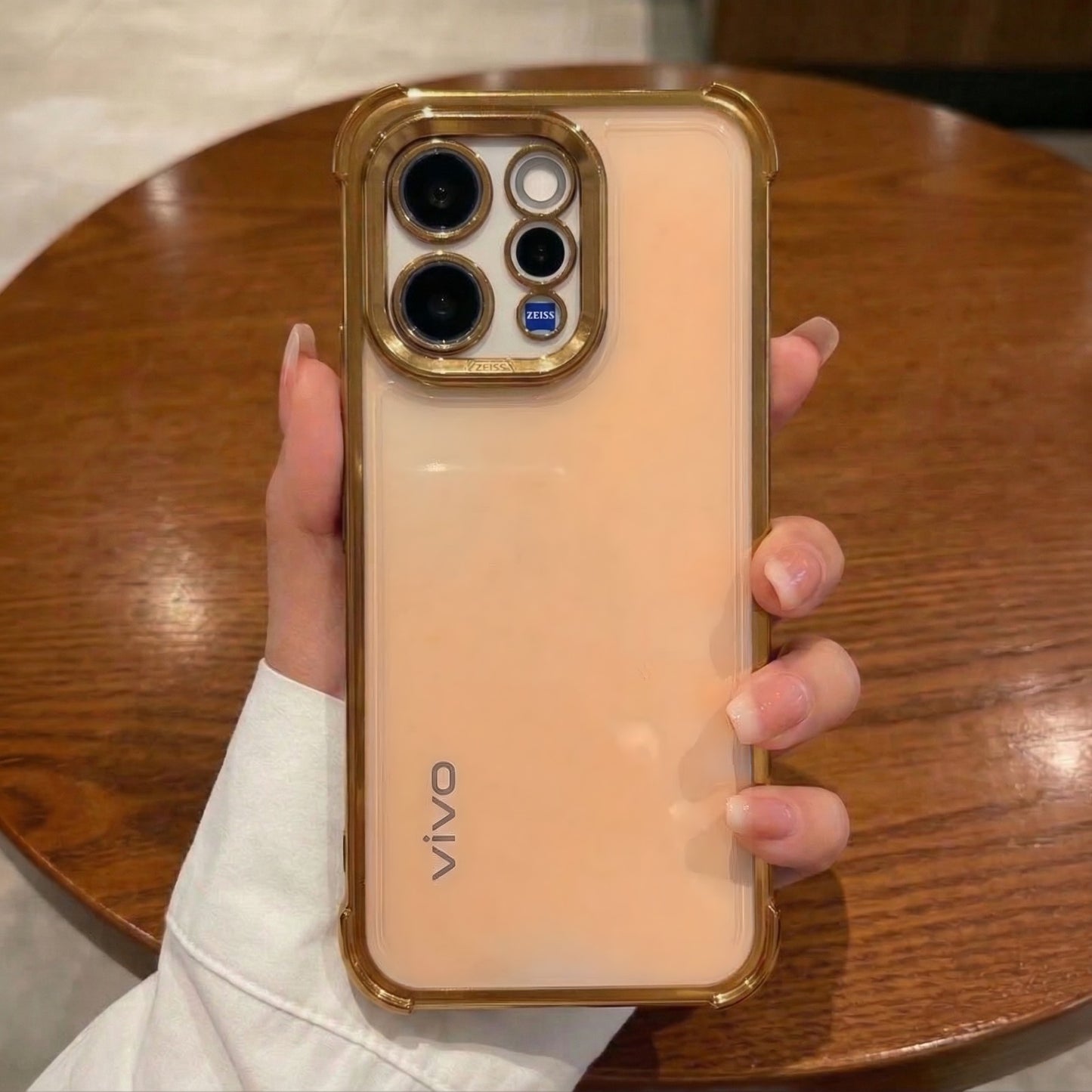 Vivo V70 Elite 5G Transparent Shockproof Case With Airbag Corners