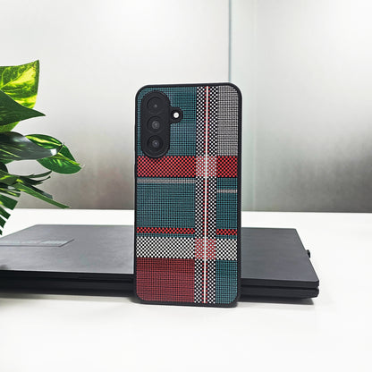 Samsung Galaxy A36 5G Luxury Grid Pattern Glass Back Shockproof Case