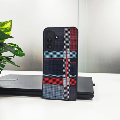 Samsung Galaxy A36 5G Luxury Grid Pattern Glass Back Shockproof Case