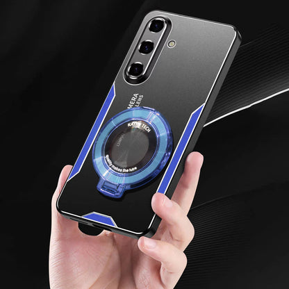 Samsung Galaxy A35 5G Original Luxury Aluminium Metal Magnifier Ring Stand Case