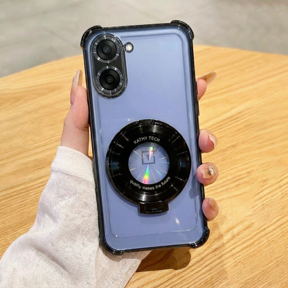 OnePlus Nord CE5 5G Original Luxury Magnifier Ring Stand Shockproof Airbags Corner Case