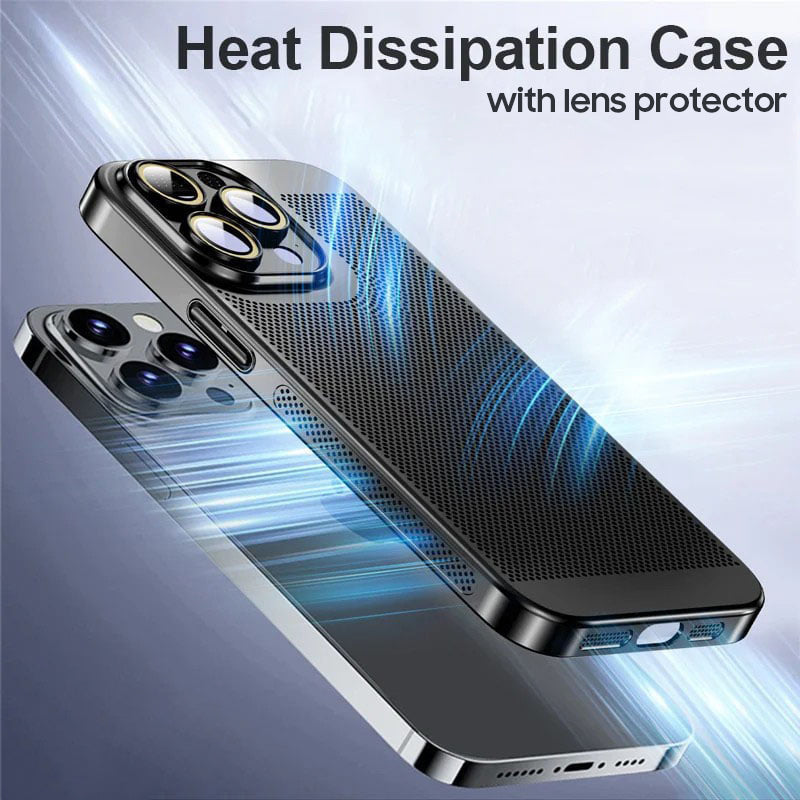 New Popular Mesh Red Electroplated Precision Heat Dissipation For iPhone Case