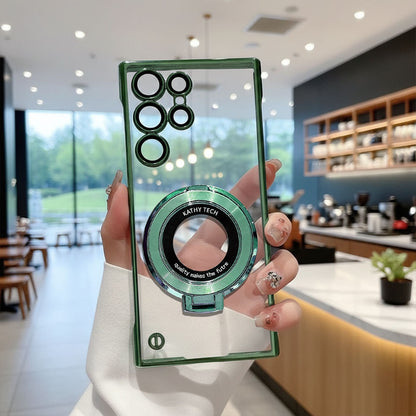 Samsung Galaxy S23 Ultra 5G Luxury Frameless Magnifier Ring Stand Case