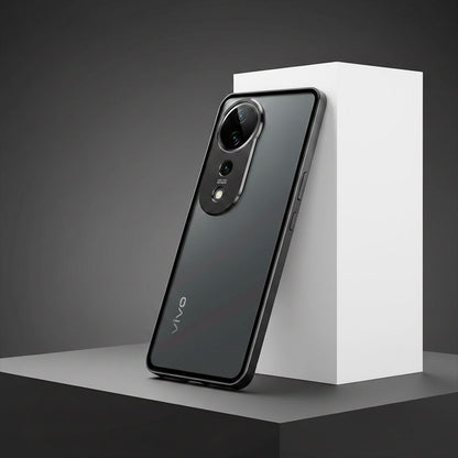 Vivo V40 Pro 5G Aluminium Metal Bumper Shield Transparent Back Case