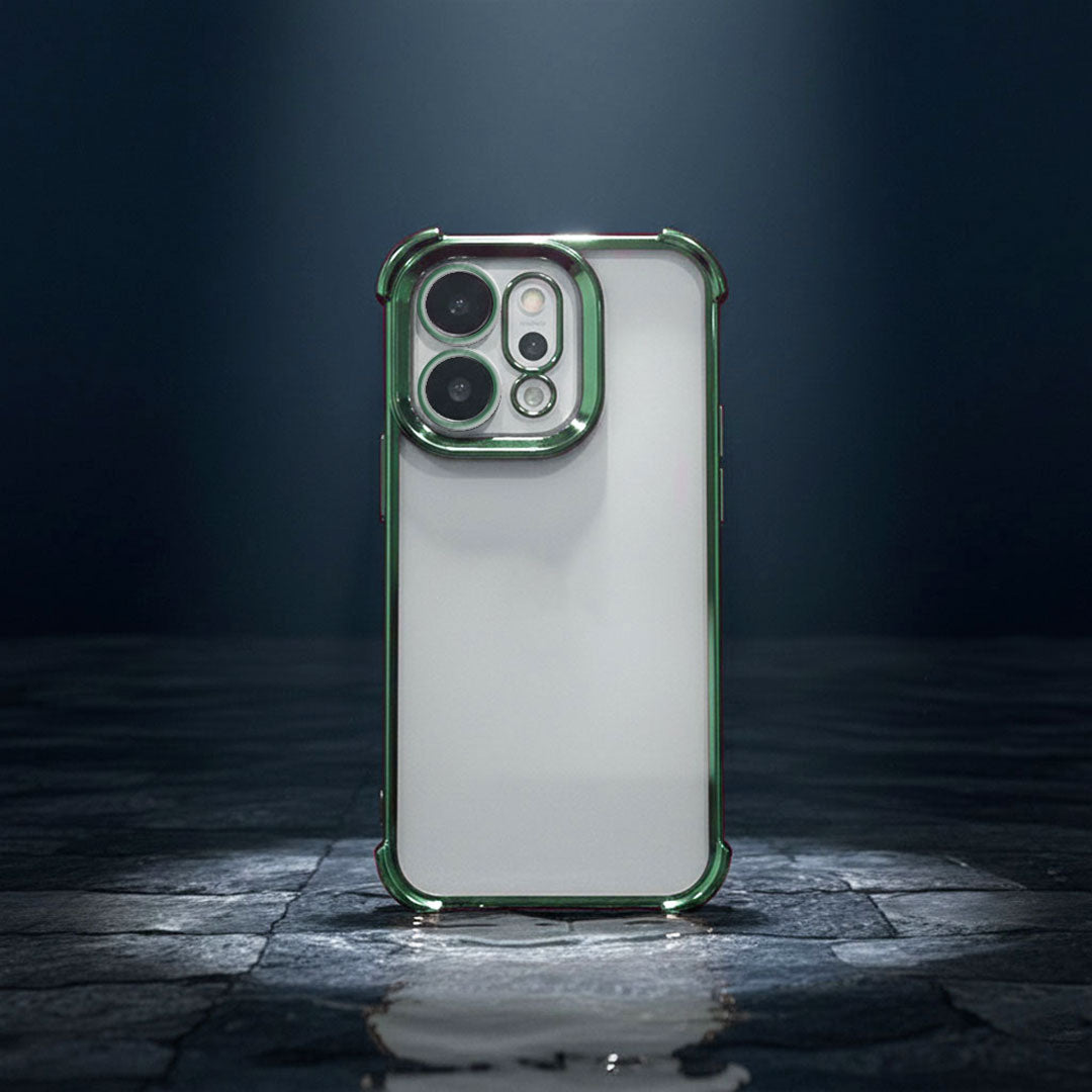 Oppo Reno 14 5G Phone case with green border on a dark background
