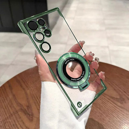 Samsung Galaxy S23 Ultra 5G Luxury Frameless Magnifier Ring Stand Case