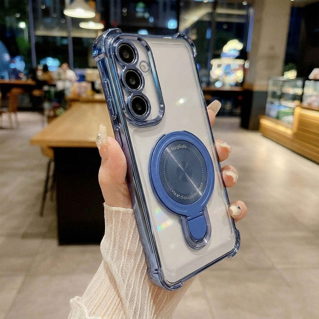 Samsung Galaxy A16 5G Luxury Four Corner Invincible Bracket Ring Stand Case